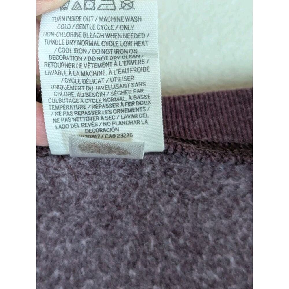 Pink Victoria's Secret Burgundy Oversized Boyfriend Varsity Crew Neck Love Pink - Picture 5 of 9
